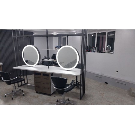 Masa de lucru pentru salon de coafura cu oglinda iluminata A-81